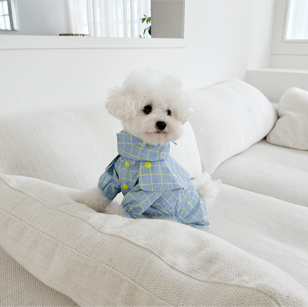 Pet Daily | Pet Checked Cape Raincoat