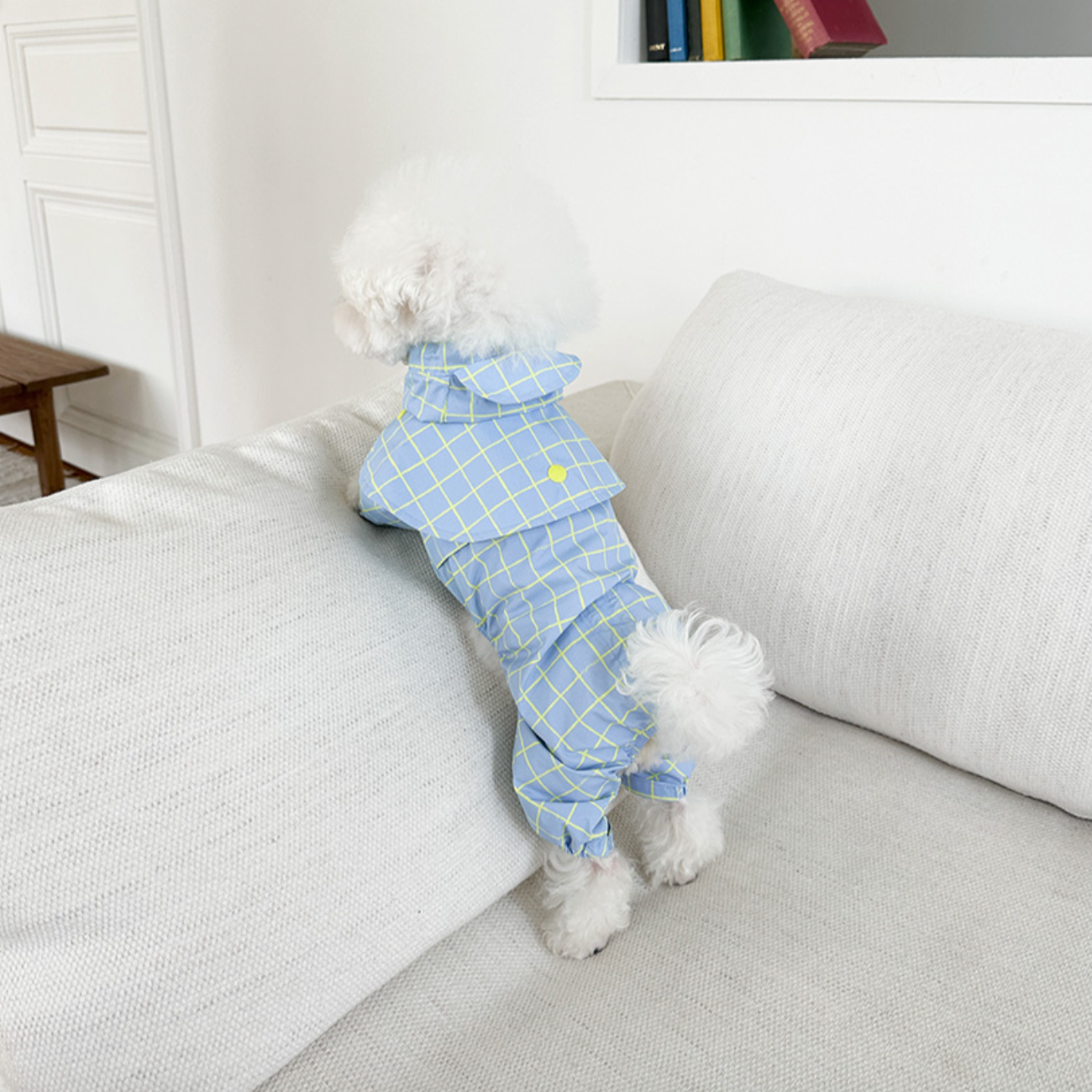 Pet Daily | Pet Checked Cape Raincoat