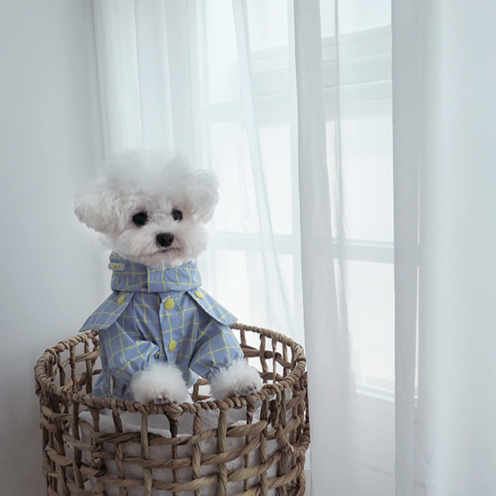 Pet Daily | Pet Checked Cape Raincoat