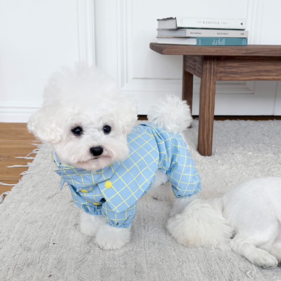 Pet Daily | Pet Checked Cape Raincoat