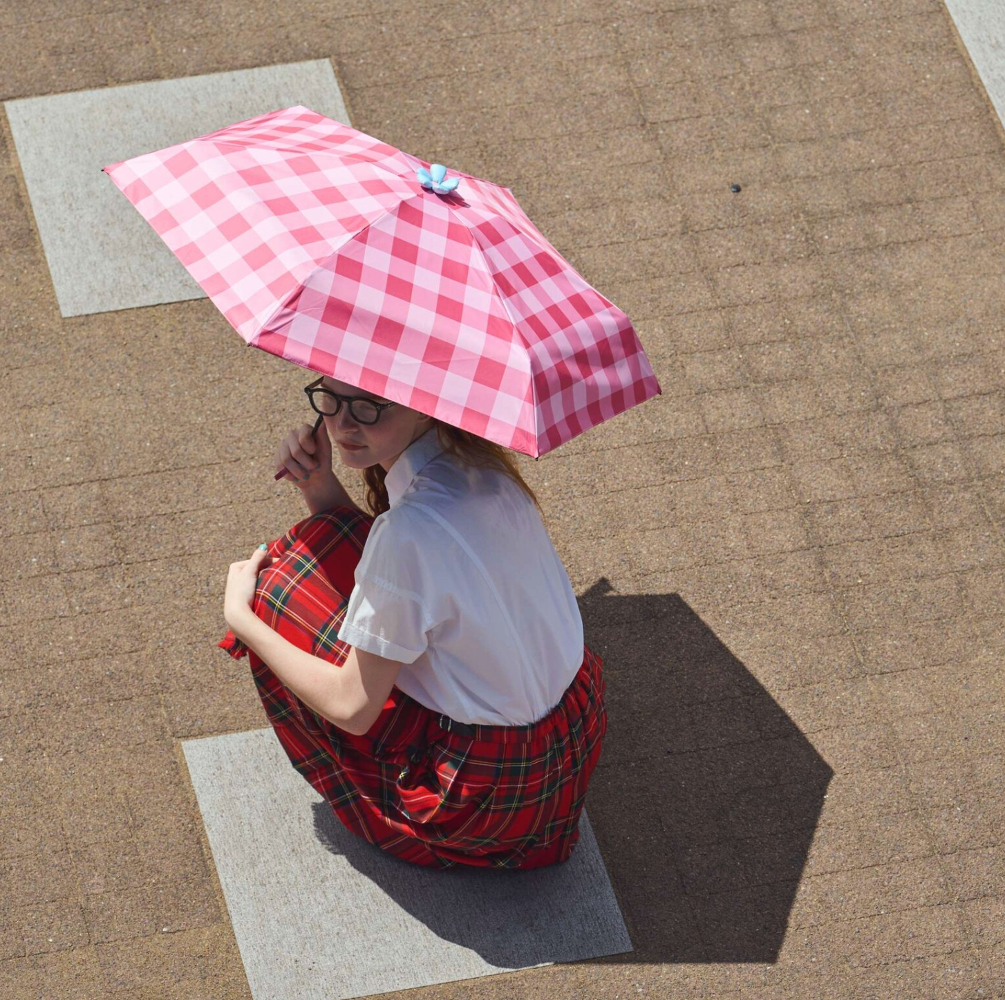 Bloom Your Colour|Ohana Parasol (Checked Pattern)