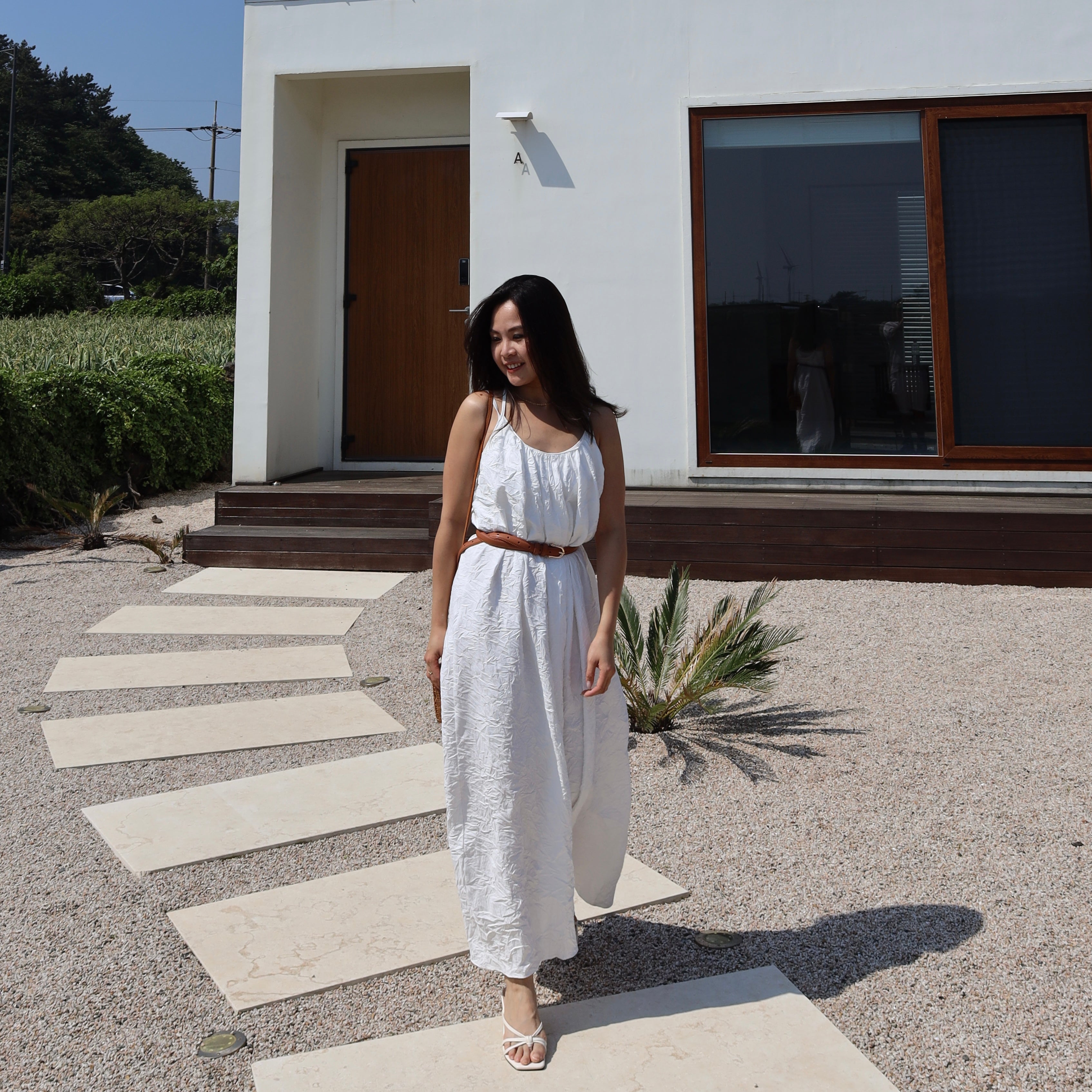 U Cloakroom | Scoop Neck Cross Back Maxi Dress