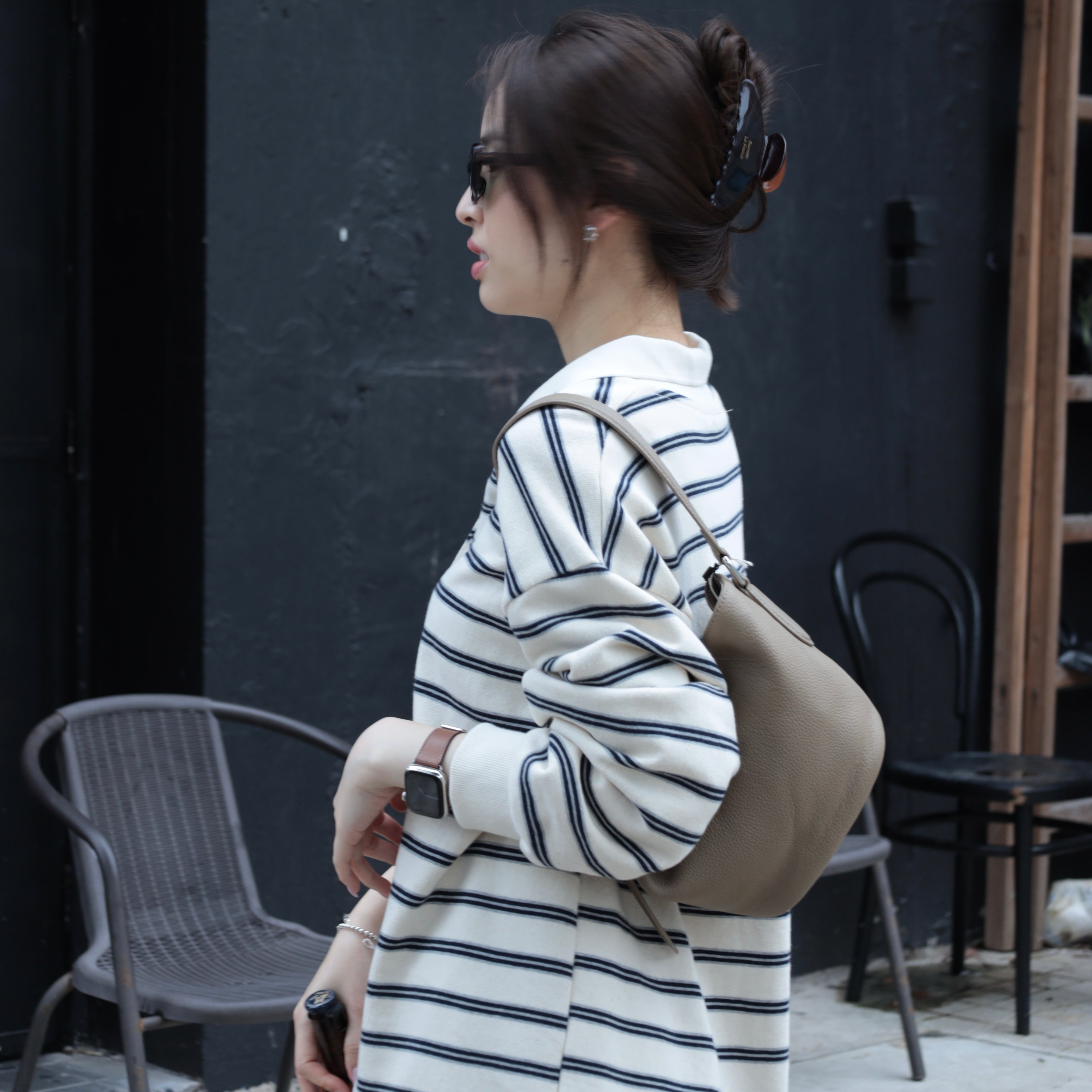 U Cloakroom | Moon Leather Shoulder Bag
