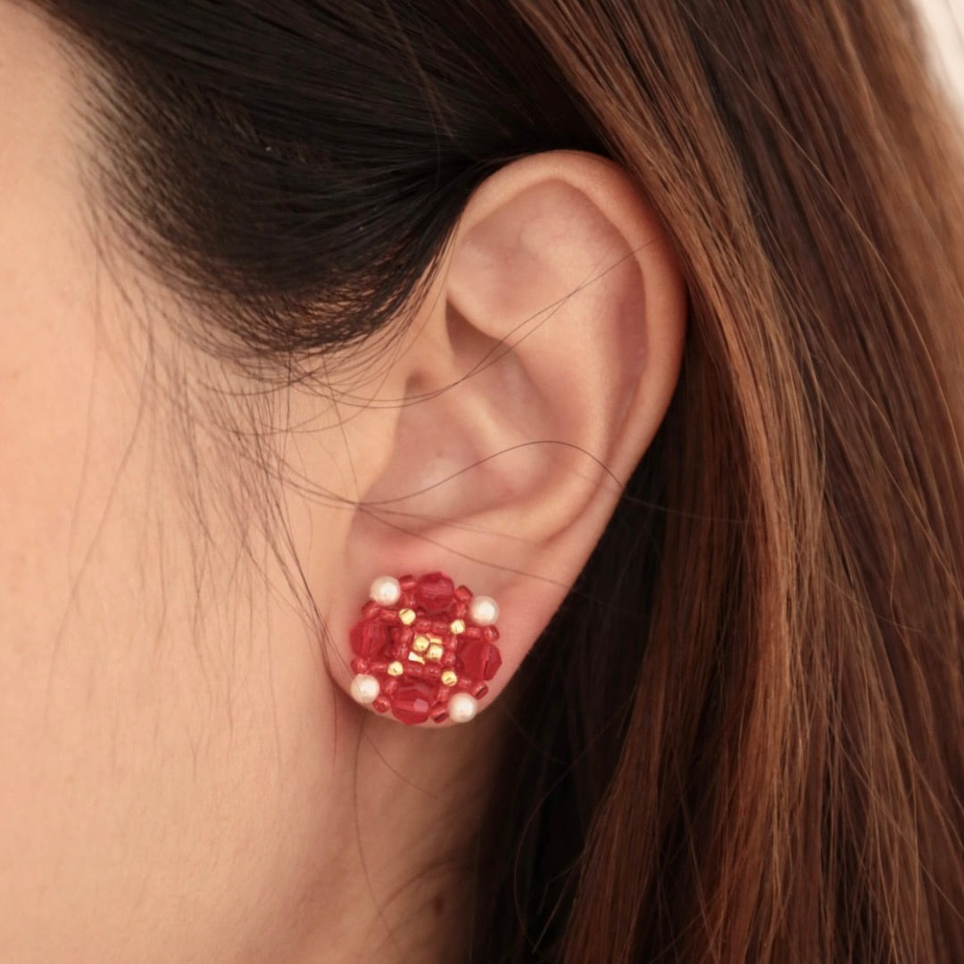 S.A.H. Studio | Radiant Ruby Sparkle Earrings