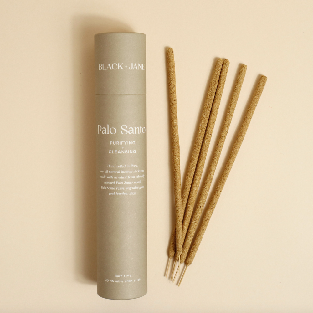 BLACK + JANE | HAND ROLLED PALO SANTO INCENSE STICKS