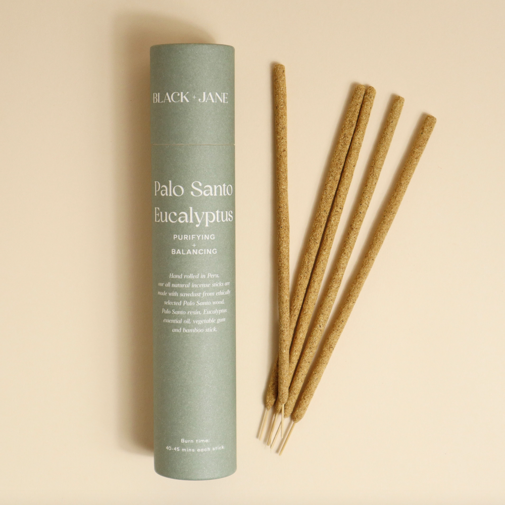 BLACK + JANE | HAND ROLLED PALO SANTO INCENSE STICKS
