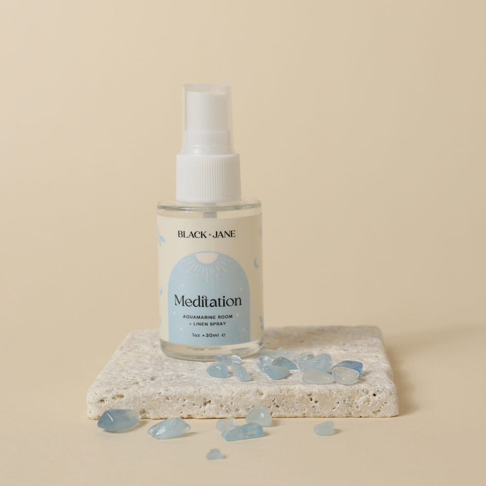 BLACK + JANE | CRYSTAL INFUSED ROOM AND MEDIATION SPRAY - Mediation Room and Linen Spray - 1OZ