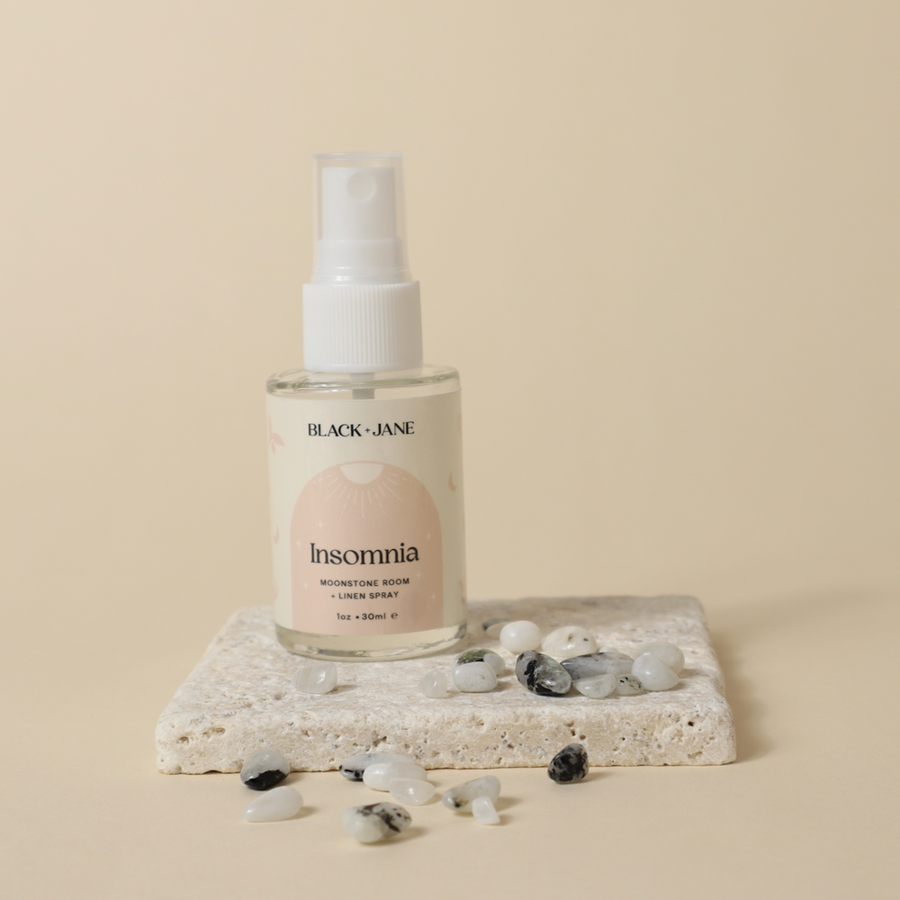 BLACK + JANE | CRYSTAL INFUSED ROOM AND MEDIATION SPRAY - Insomnia Room and Linen Spray - 1OZ