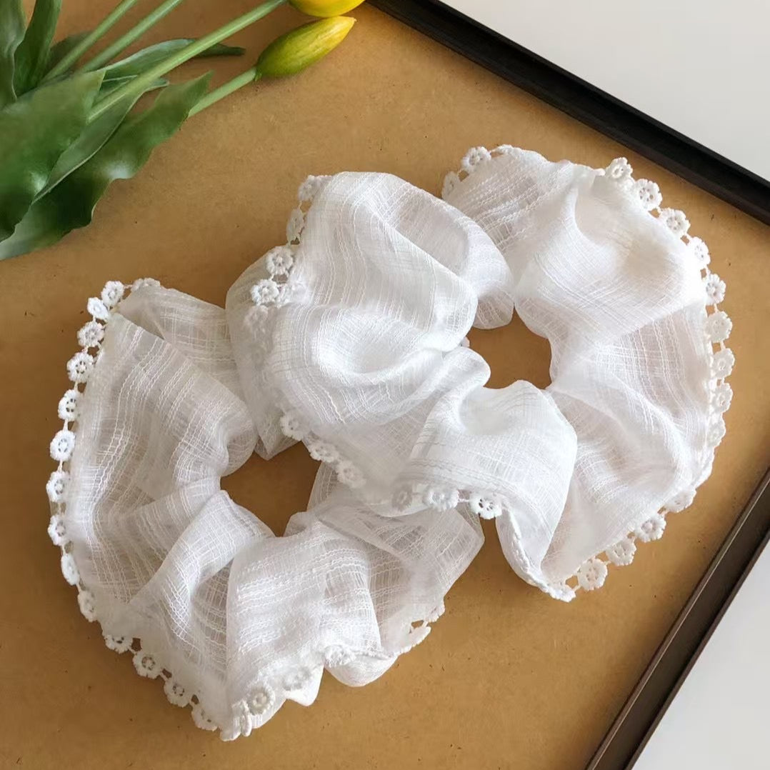 ChicStrands|Flower Embroidery Hair Scrunchie