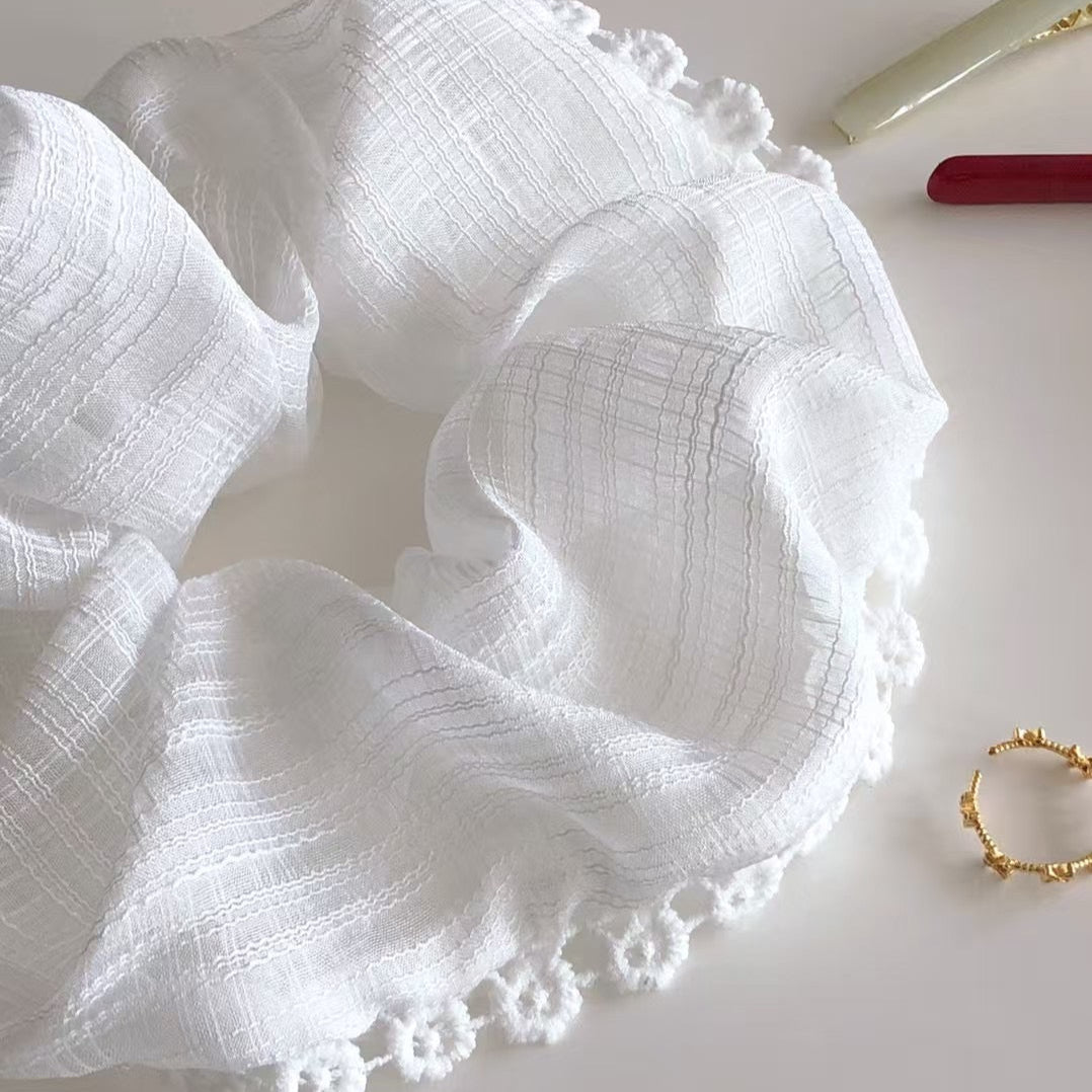 ChicStrands|Flower Embroidery Hair Scrunchie