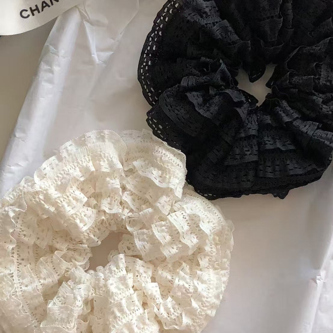 ChicStrands|Frill Lace Hair Scrunchie