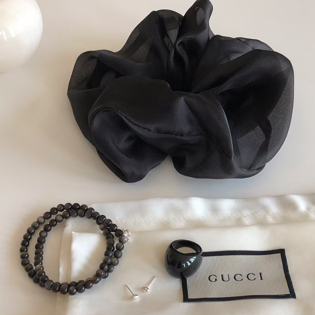 ChicStrands|Chiffon Glossy Big Sized Hair Scrunchie