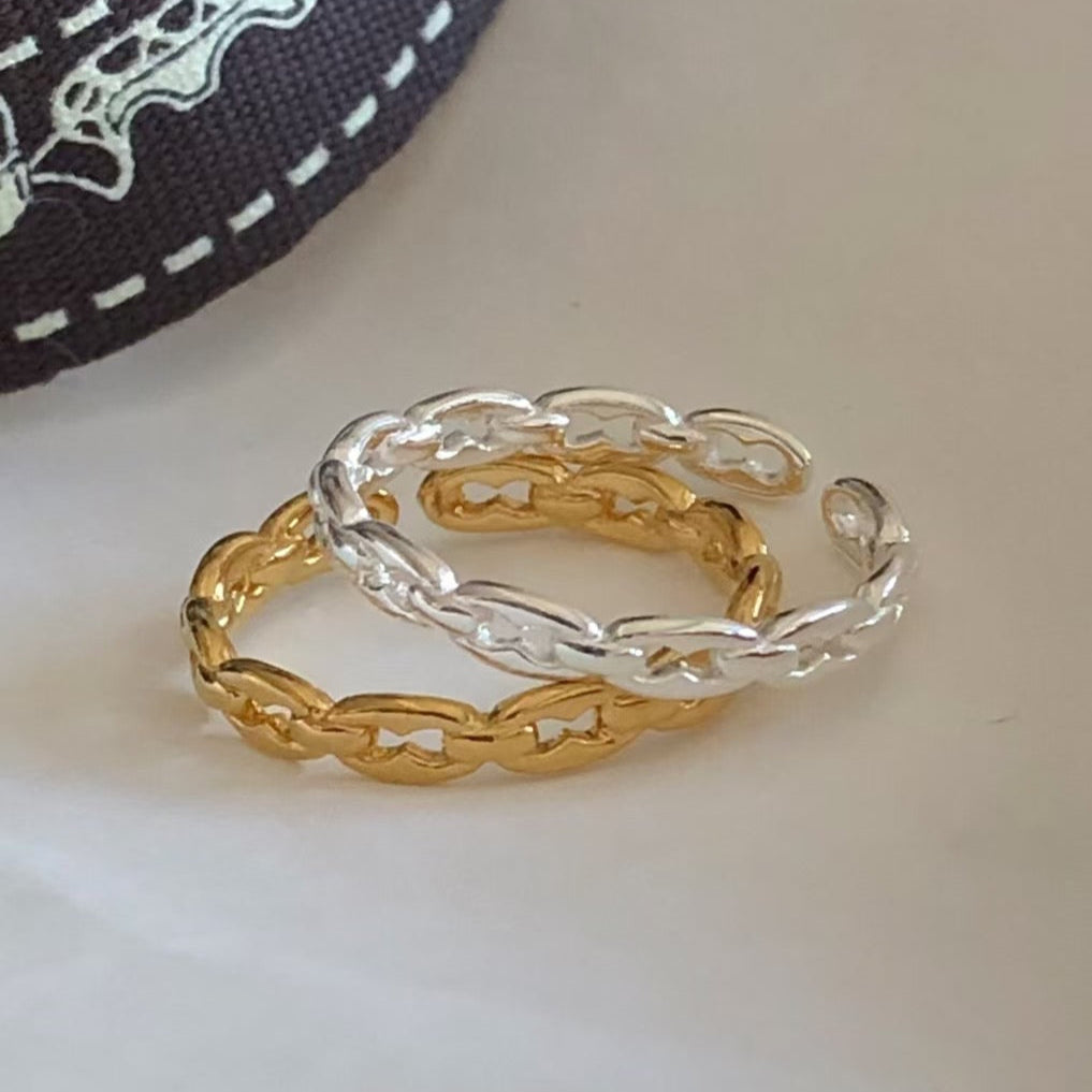 IKON | 925Silver Tiny Chaine d'Ancre Pinky Ring