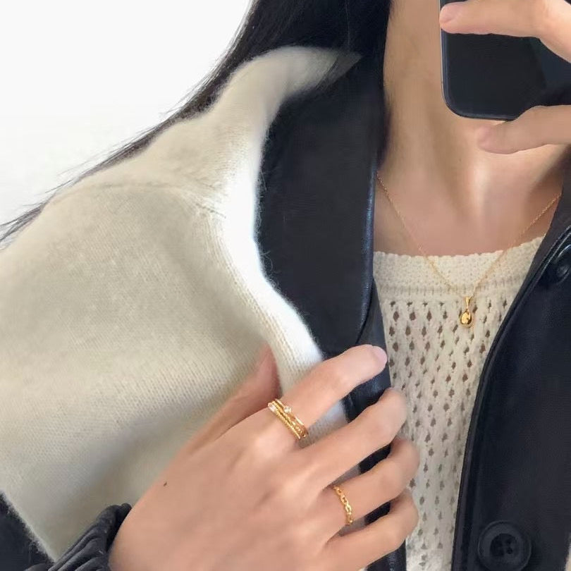 IKON | 925Silver Tiny Chaine d'Ancre Pinky Ring