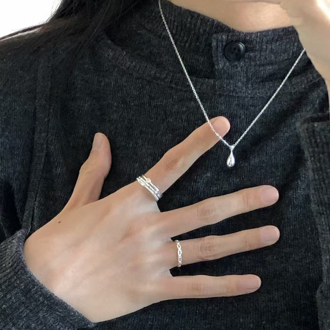 IKON | 925Silver Tiny Chaine d'Ancre Pinky Ring