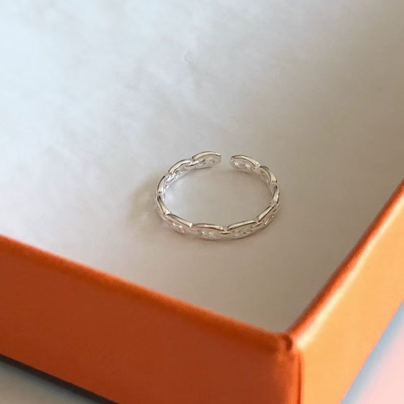IKON | 925Silver Tiny Chaine d'Ancre Pinky Ring