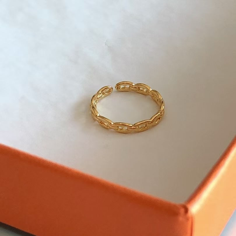 IKON | 925Silver Tiny Chaine d'Ancre Pinky Ring