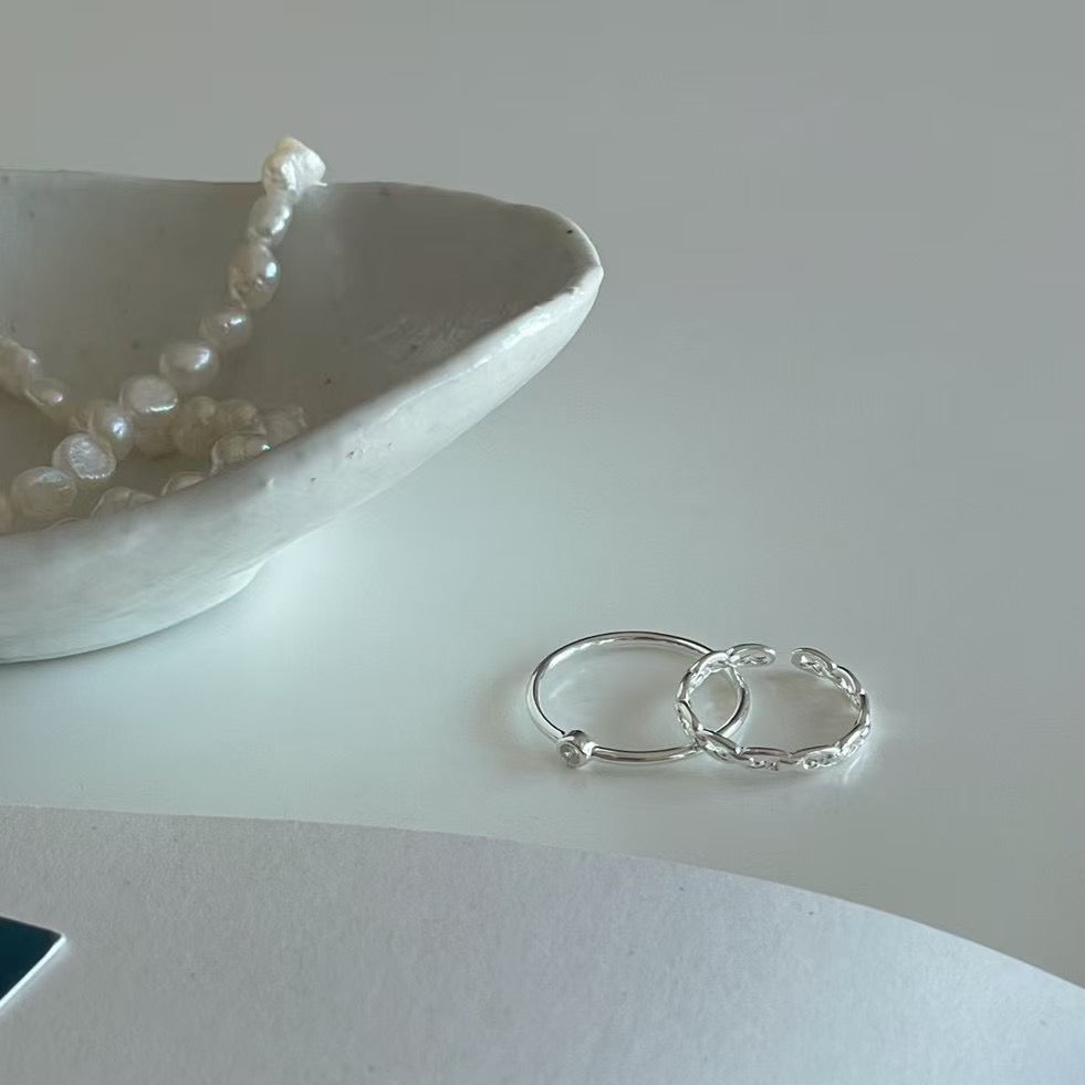 IKON | 925Silver Tiny Chaine d'Ancre Pinky Ring