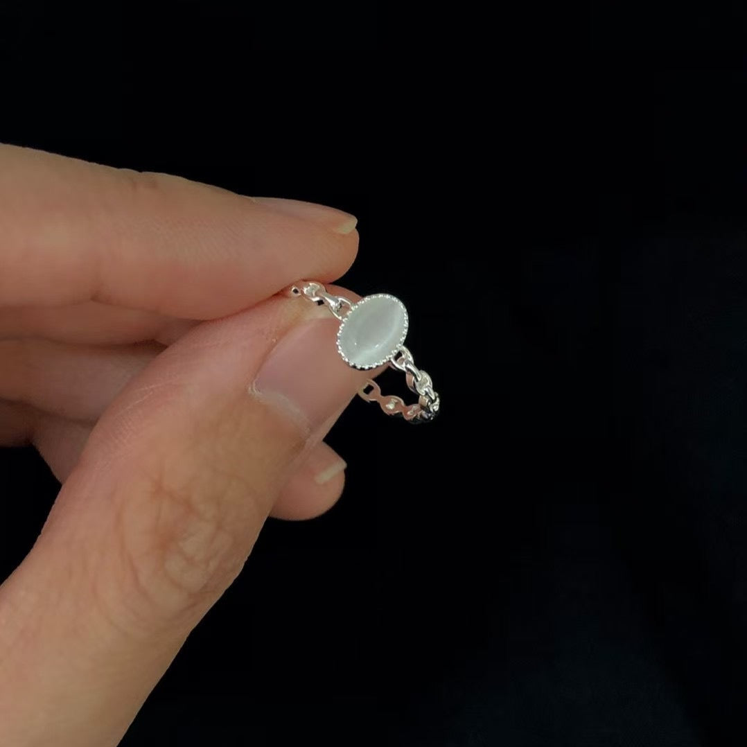 IKON | 925Silver Cat's-eye Stone Ring