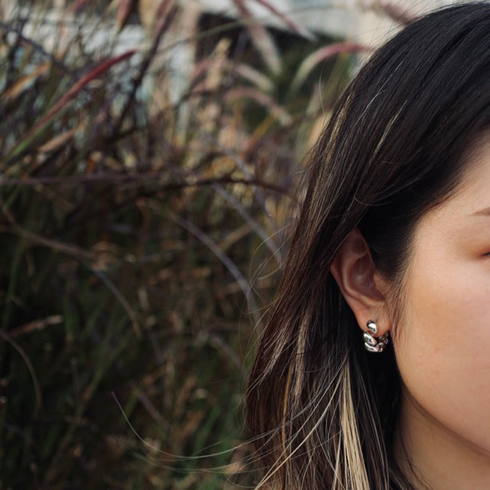 IKON | 925Silver Croissant Earrings