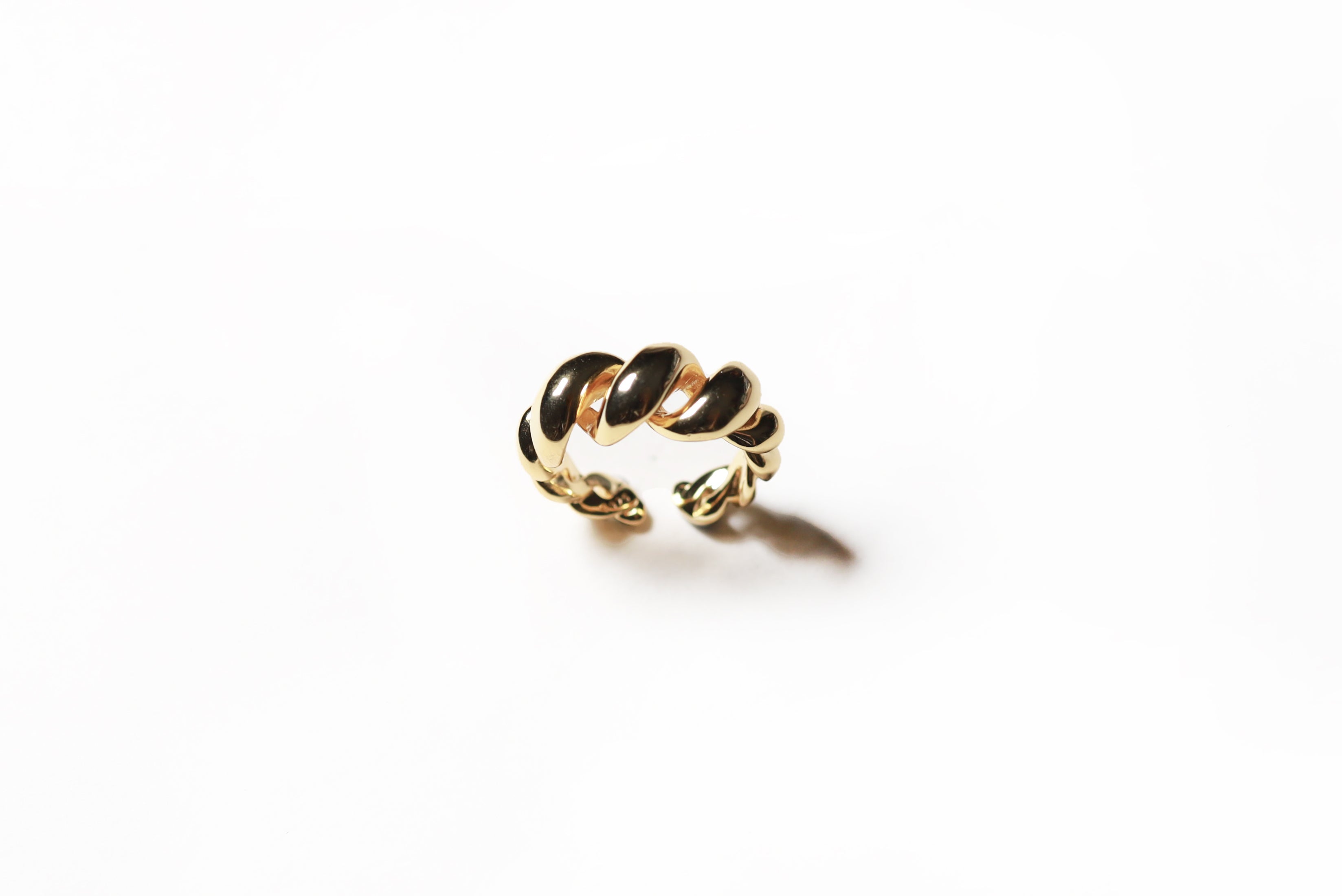女仔戒指:牛角包戒指 S925 Silver 純銀 / S925 Silver+ 18K Gold Plated 純銀鍍18K金