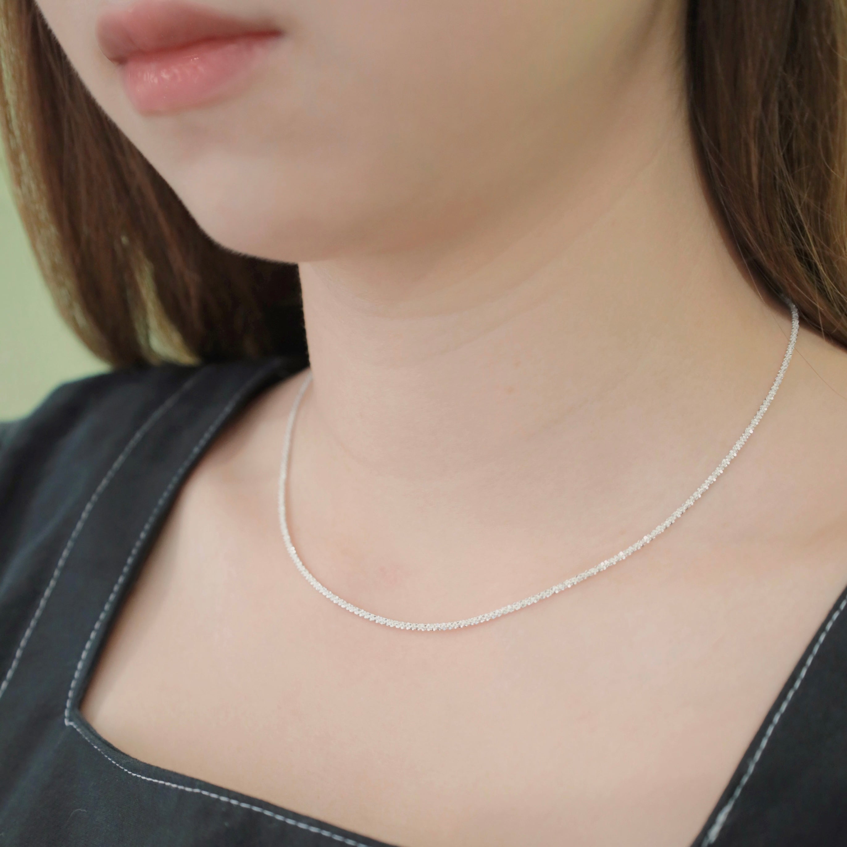 S925 TWINKLE NECKLACE| 閃爍素頸鏈 - IKON81
