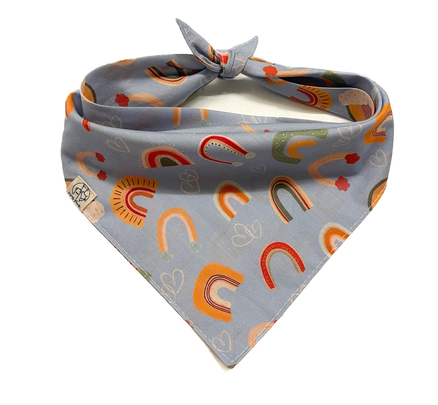BABY BLUE RAINBOWS BANDANA
