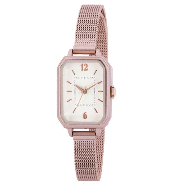 Classic metallic mesh square watch |經典簡約鋼錶