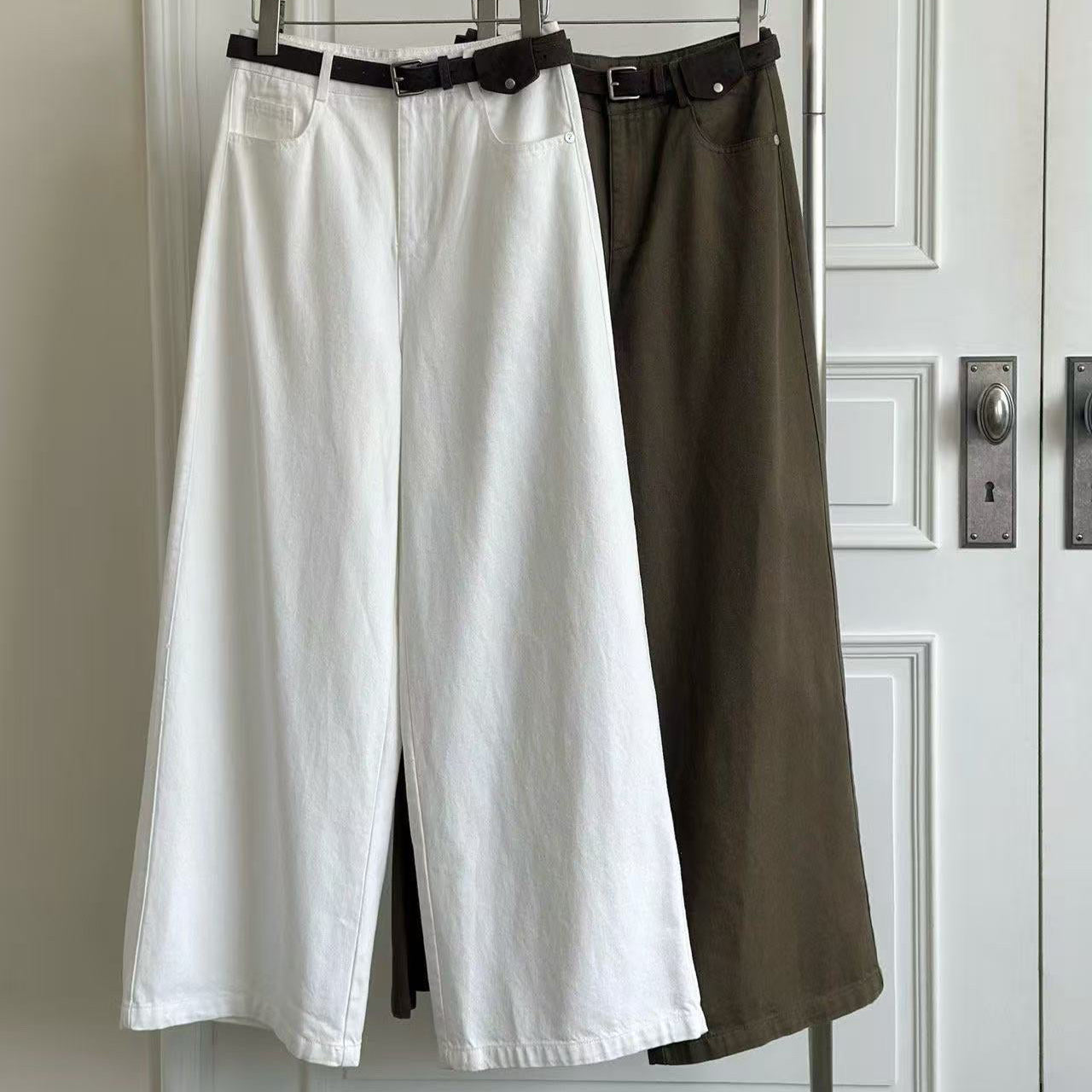 U Cloakroom | Belted Wide-Leg Trousers