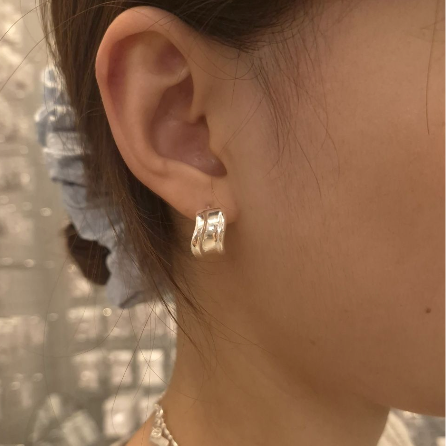 IKON | [Pre-order] 925Silver Streamline Earrings