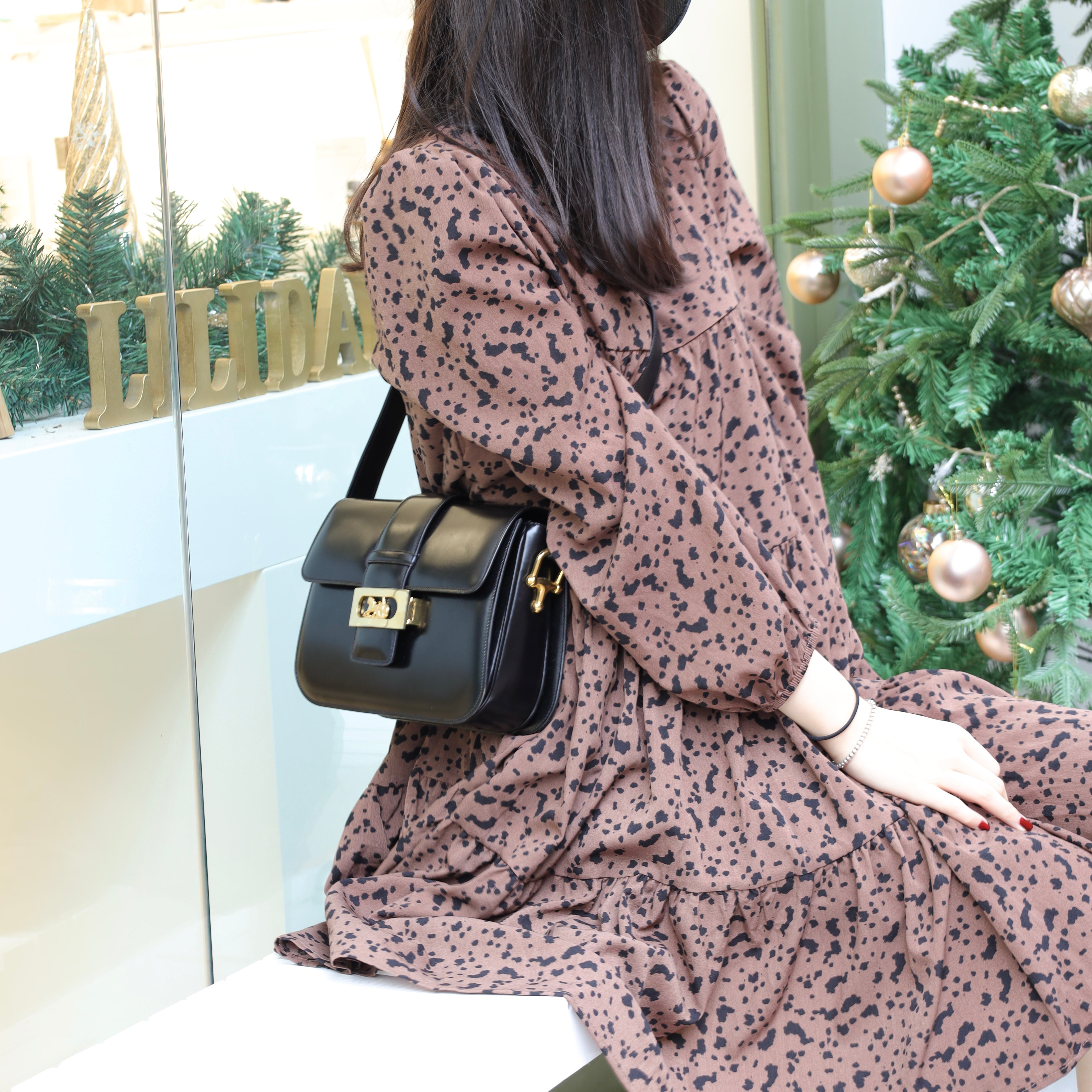 U Cloakroom | Tiered Abstract Spot Print Maxi Dress