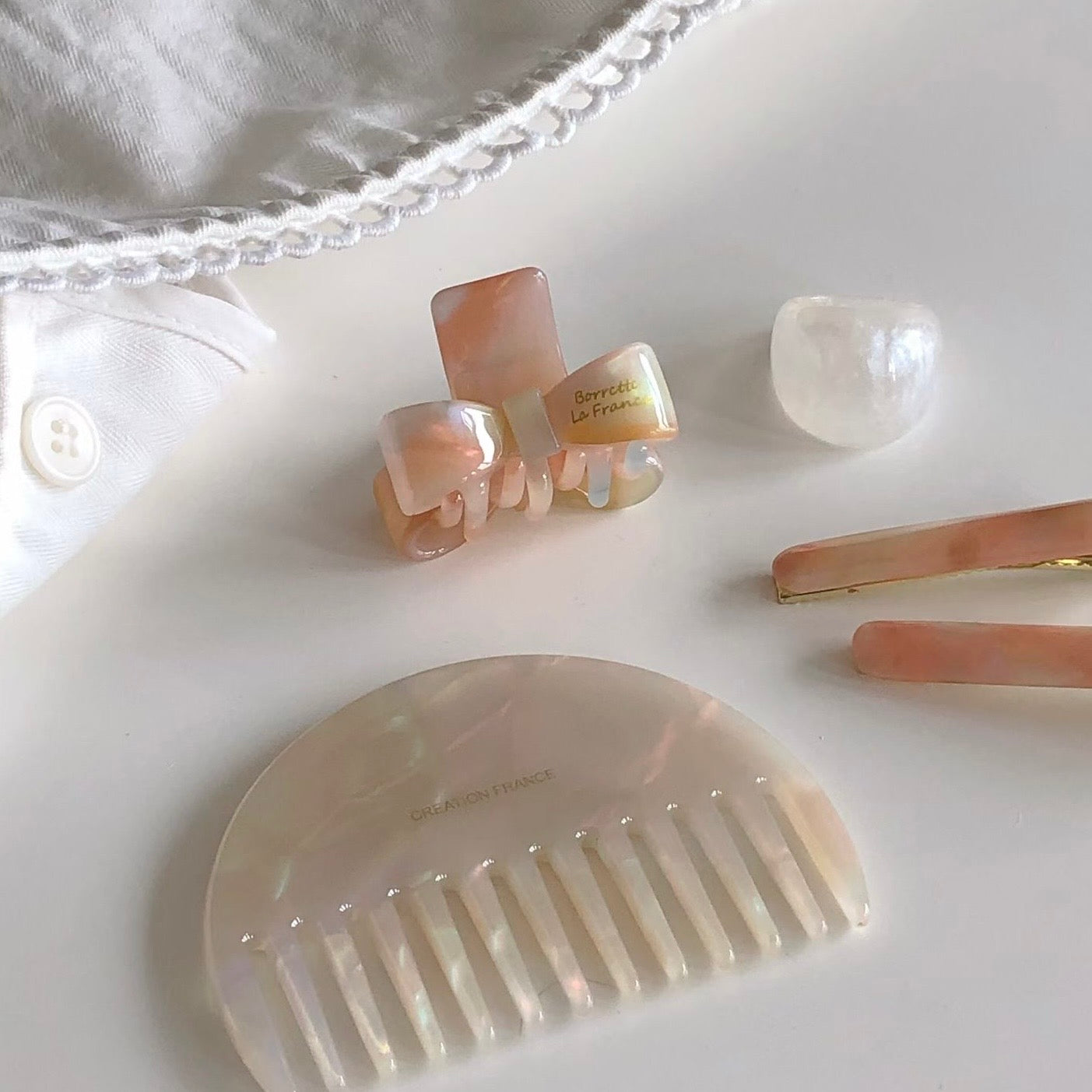 ChicStrands | France Lettering Ribbon Mini Hair Claws