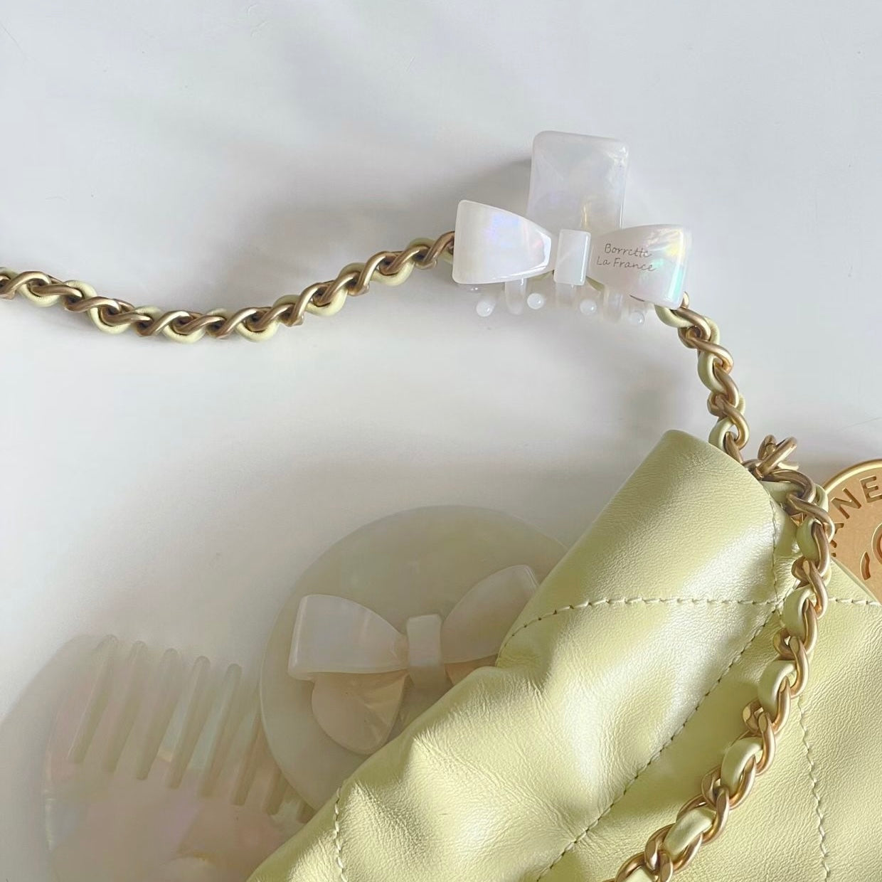 ChicStrands | France Lettering Ribbon Mini Hair Claws