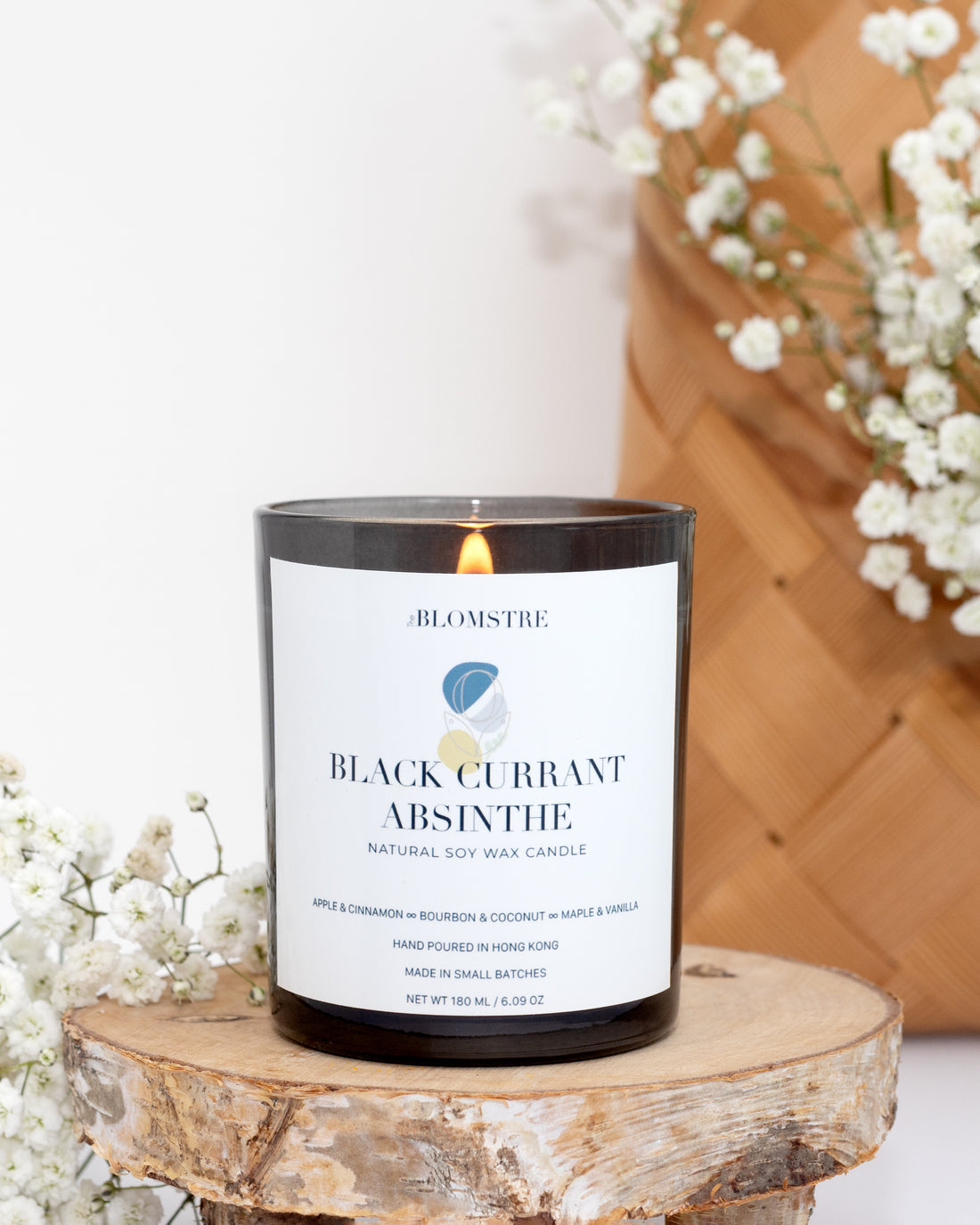 THE BLOMSTRE｜Soy Candle 180ml: BLACK CURRANT ABSINTHE - N°6