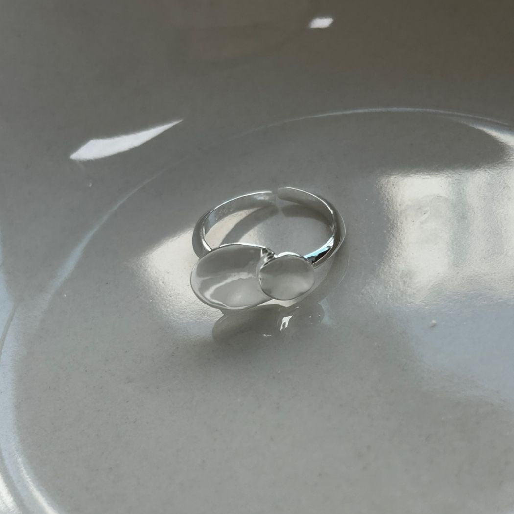IKON | 925Silver Twin Pebble Open Ring