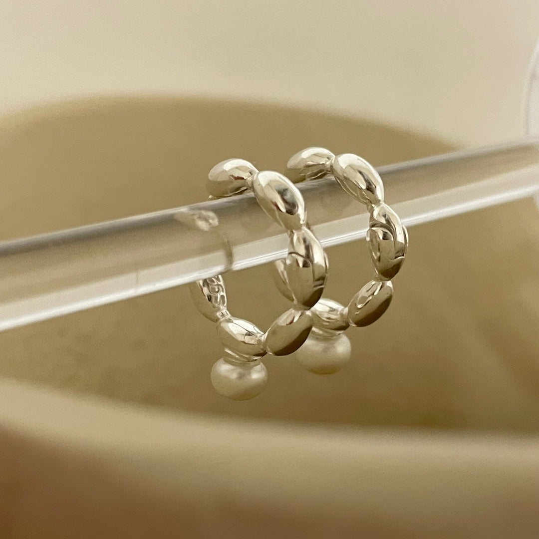 IKON DELUXE | 925Silver Moonlit Pebble Pearl Earrings