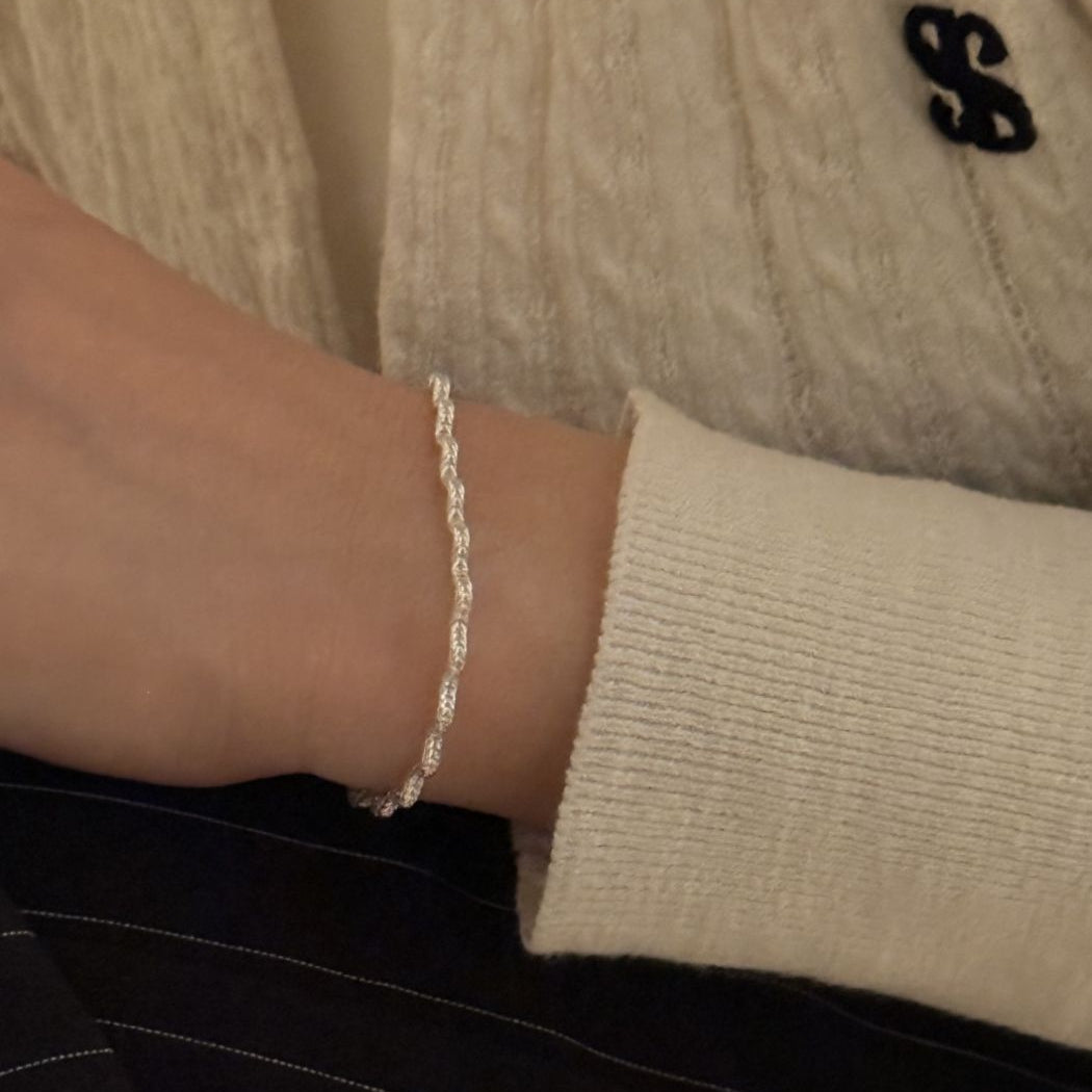 IKON DELUXE | 925Silver Silky Twist Silver Bracelet
