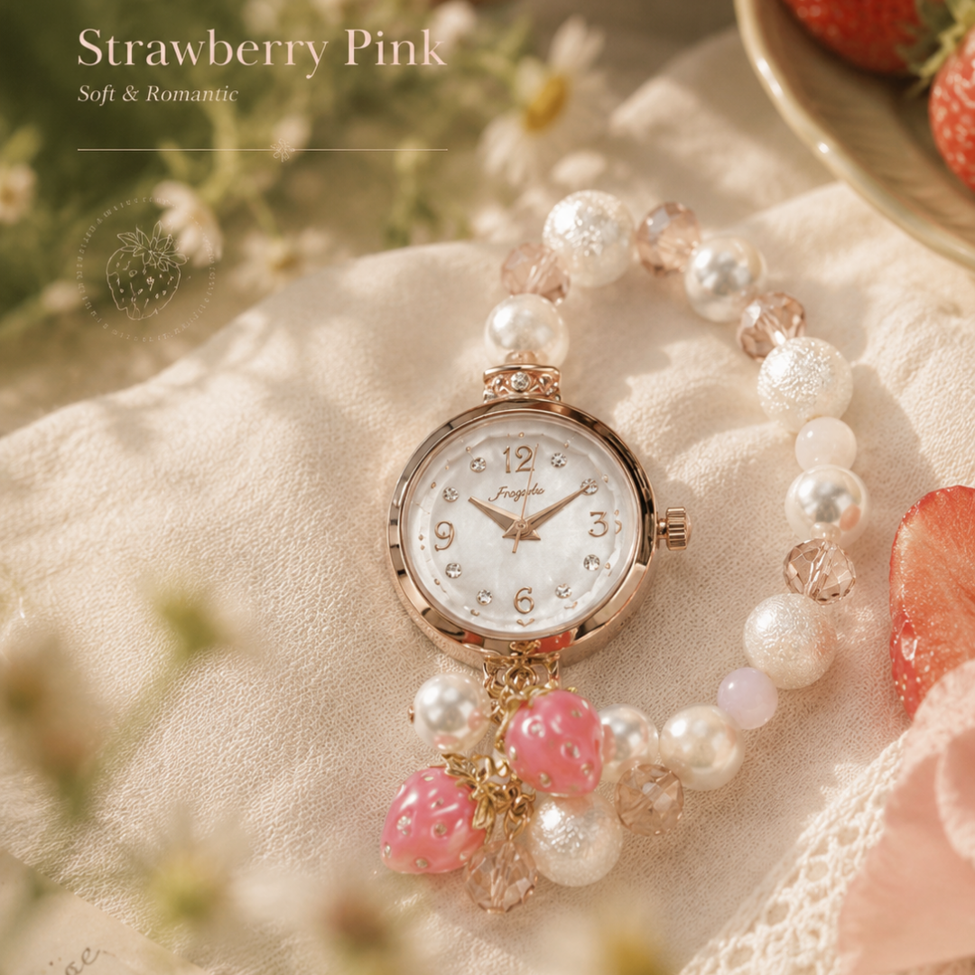 Zakkaholic | Strawberry Bracelet Watch 草莓/士多啤梨手鏈錶 女裝 [日常防水]