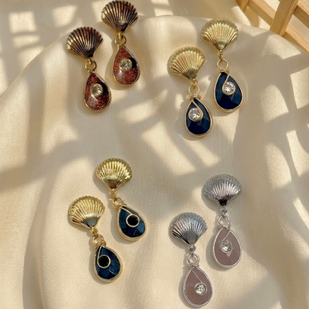 Basicworkshop | Athena Stone Earrings | Sandstone