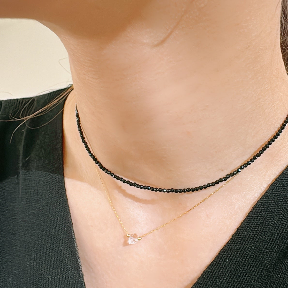 Basicworkshop | Sparkle Black Spinel Choker