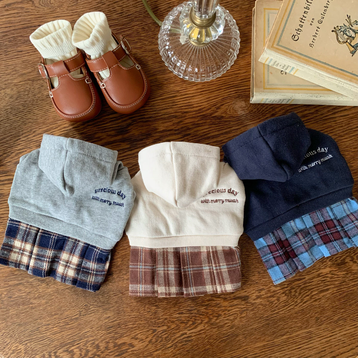 Pet Daily | Pet Classic Plaid Hoodie Set
