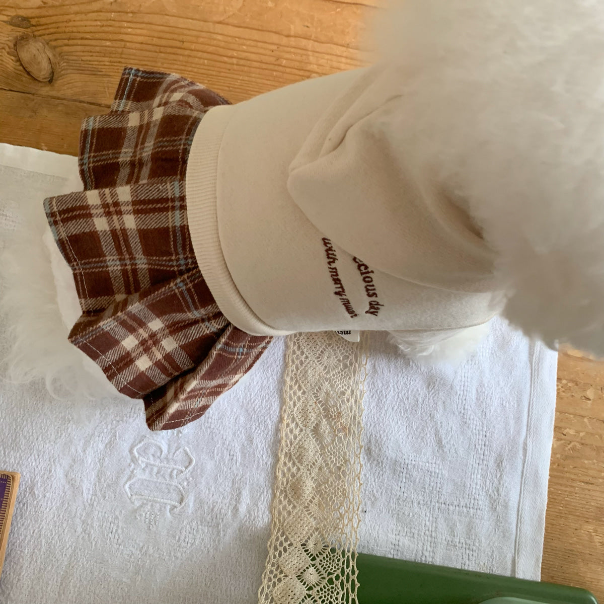 Pet Daily | Pet Classic Plaid Hoodie Set