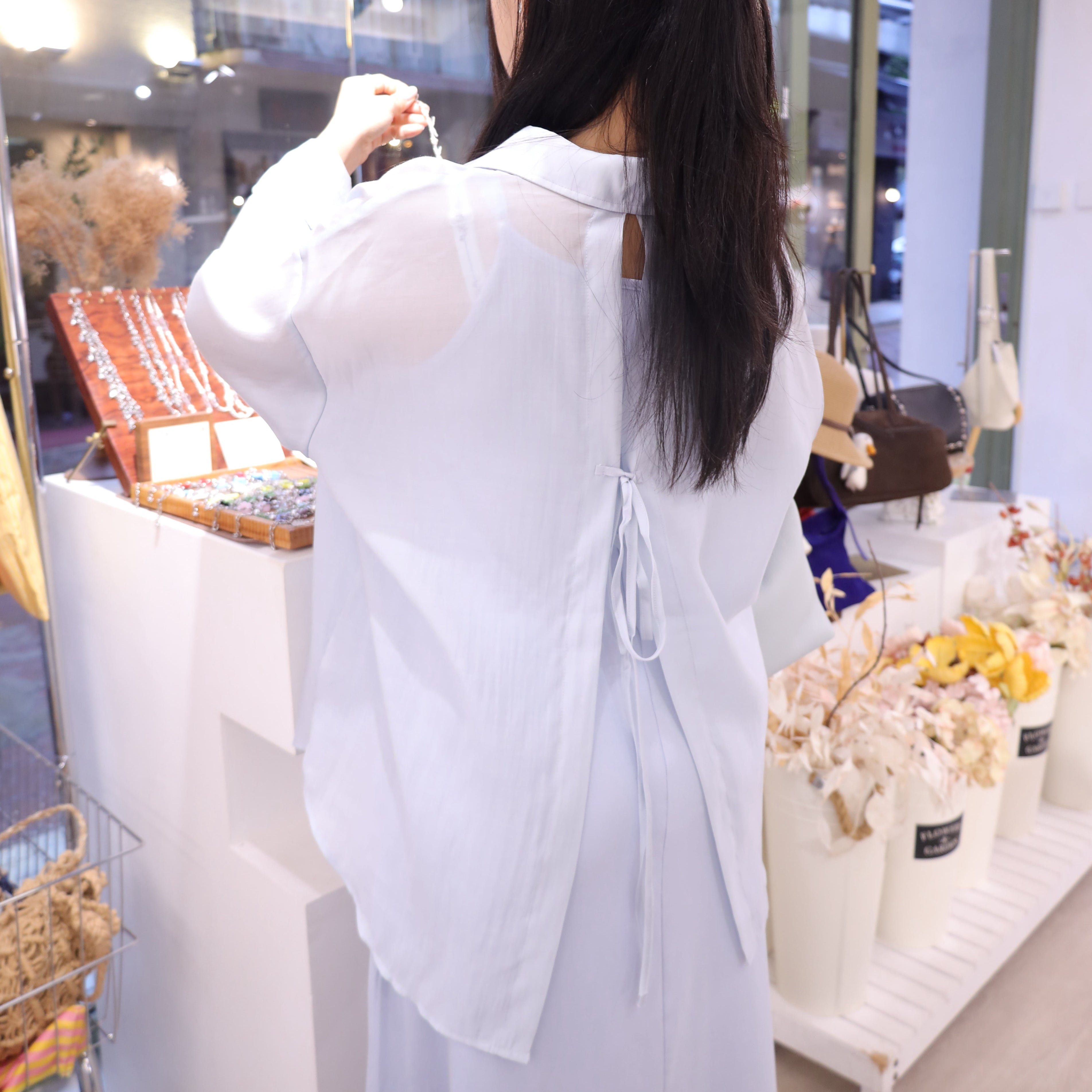 U Cloakroom | Tie-Back Split Shirt & Cami Dress Set