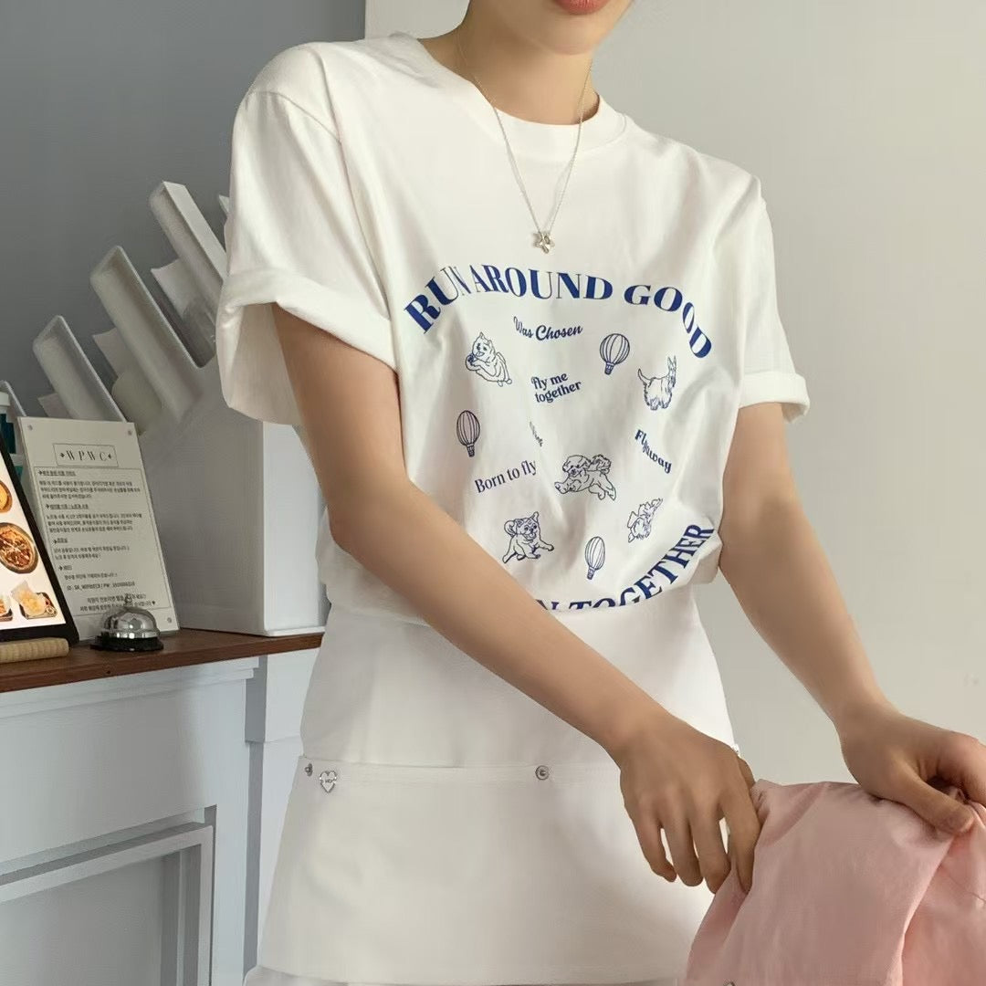 U Cloakroom | Retro Arch Lettering Oversized Tee