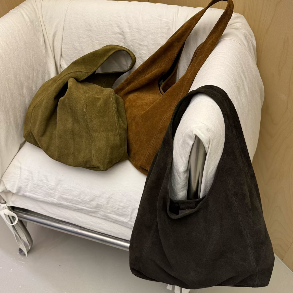 U Cloakroom | Suede Hobo Tote Bag
