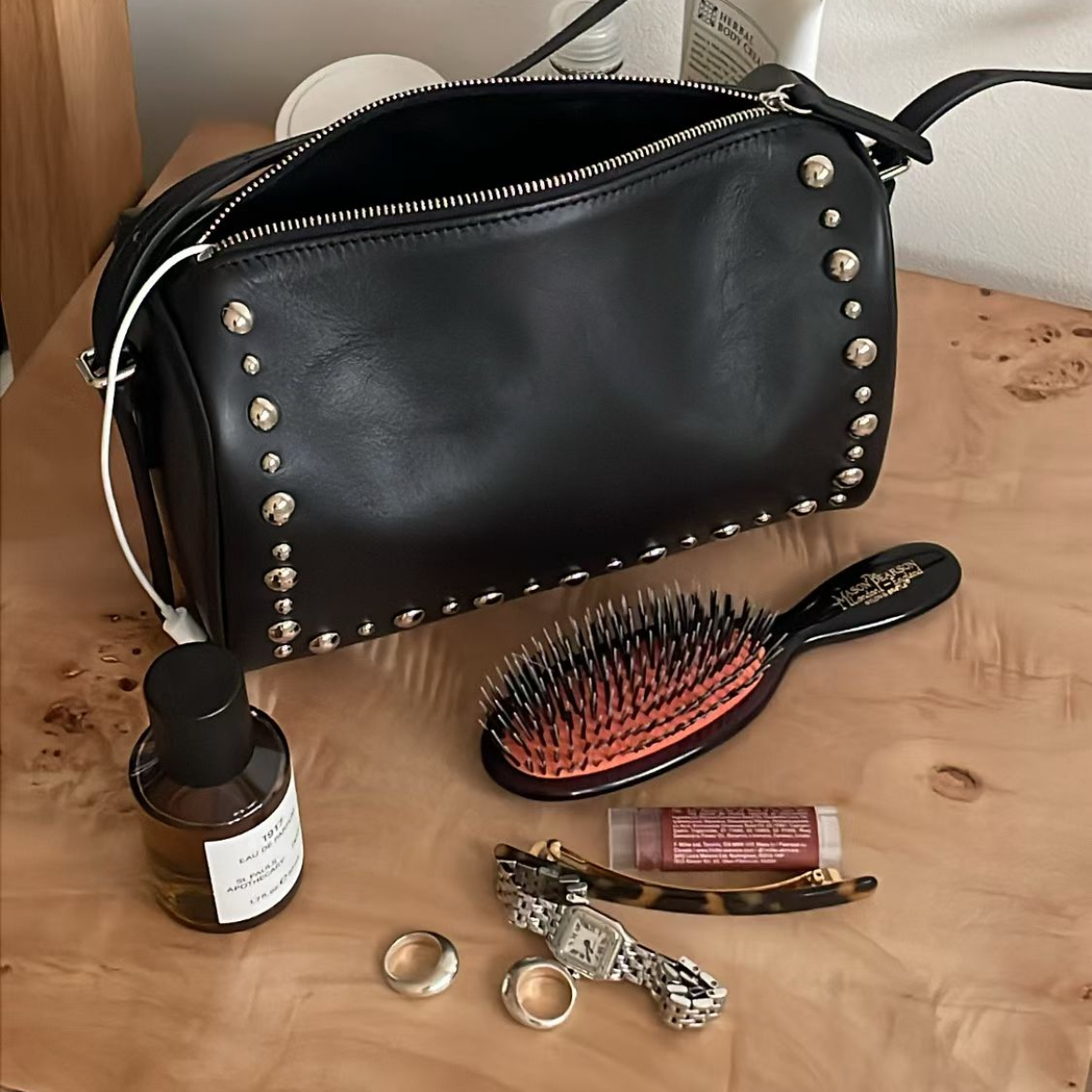 U Cloakroom | Leather Rivet Bag