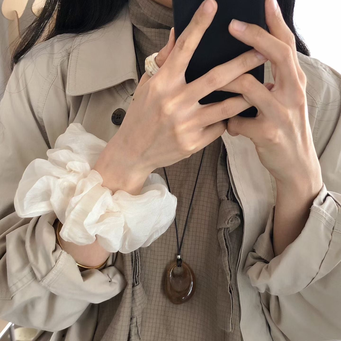 ChicStrands |  蓬鬆壓褶肌理大髮圈