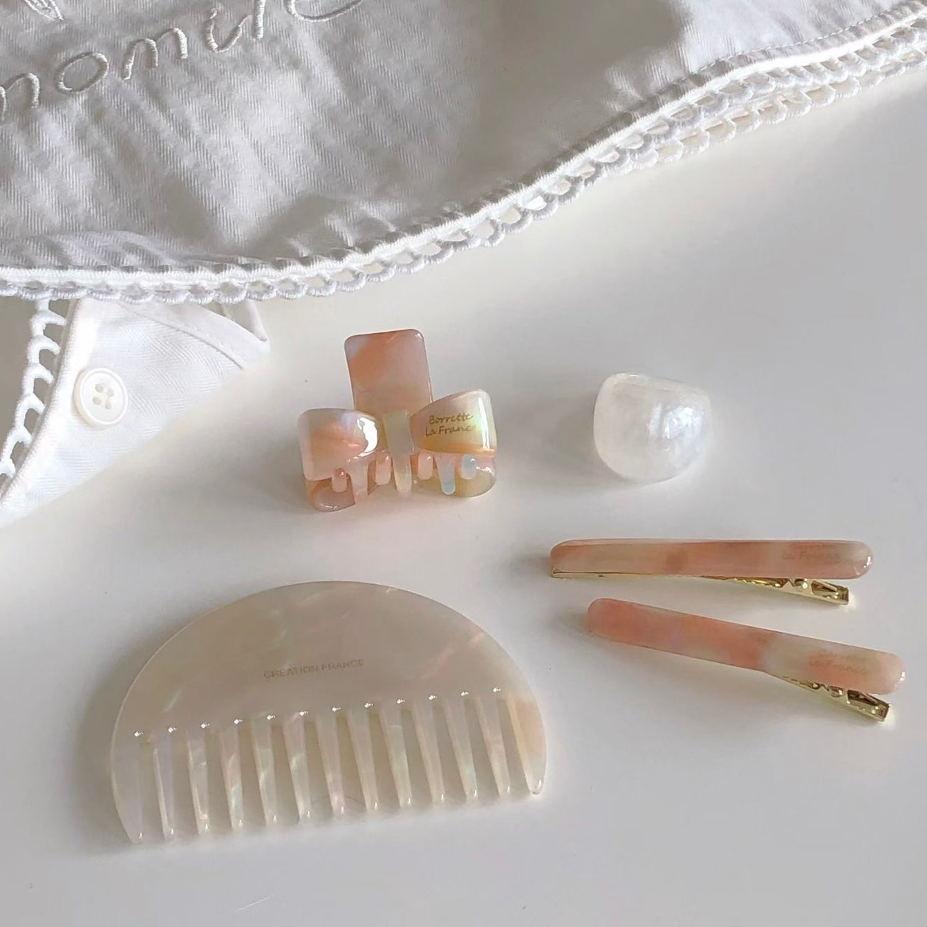 ChicStrands | France Lettering Ribbon Mini Hair Claws