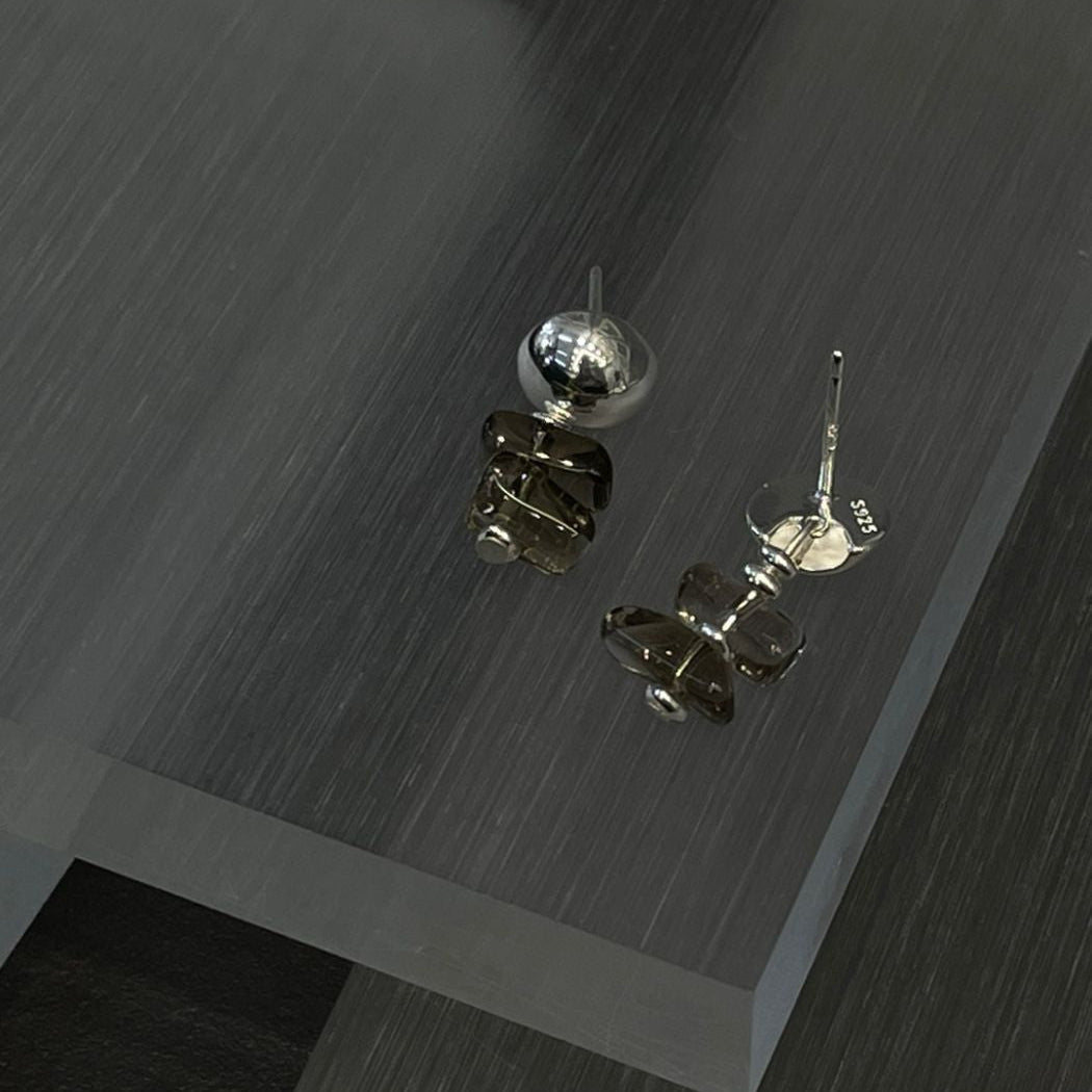 IKON  | 925Silver Layered Labradorite Bead Earrings