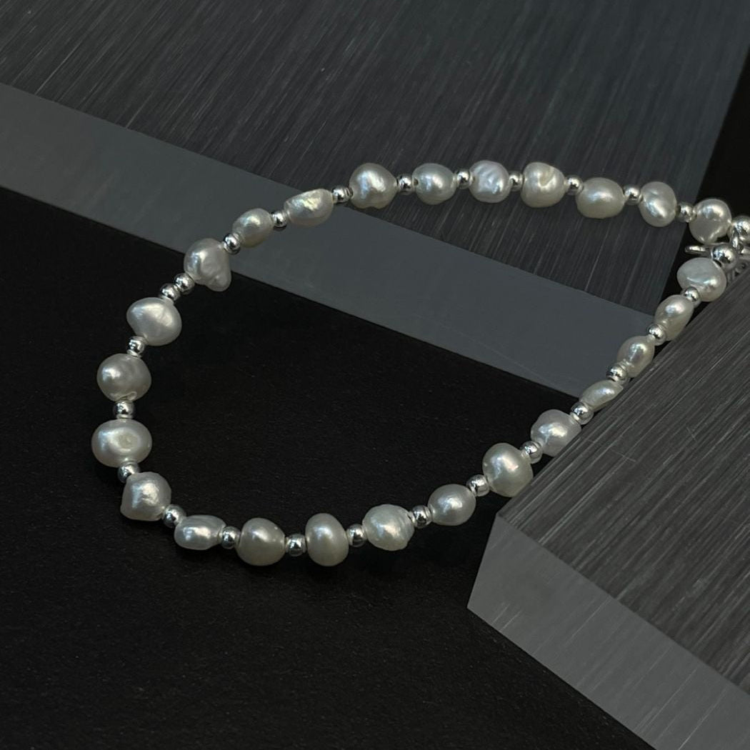 IKON | 925純銀淡水珍珠點點手鍊